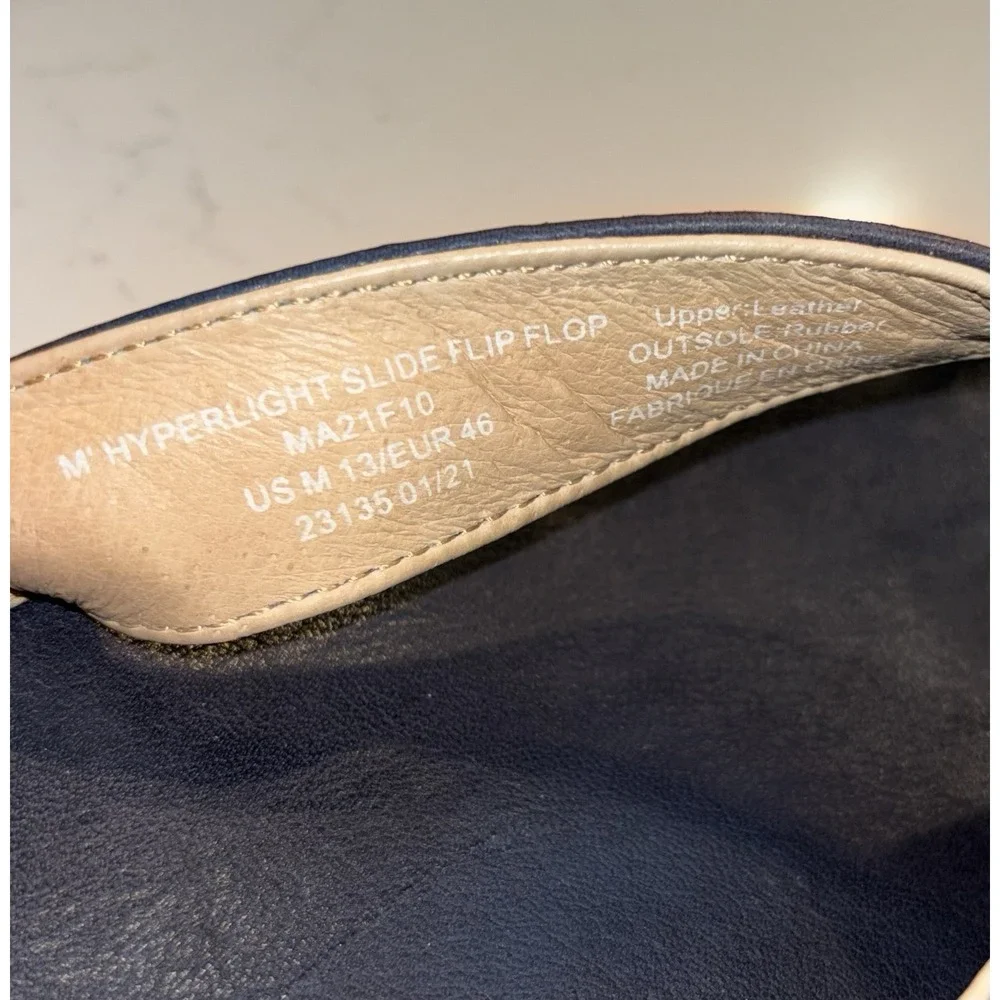 Peter Millar Flip Flop Sandals Mens 13 Navy Blue Crown Hyperlight Slide